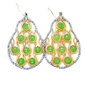 Alexis Bittar Green Stones Earrings